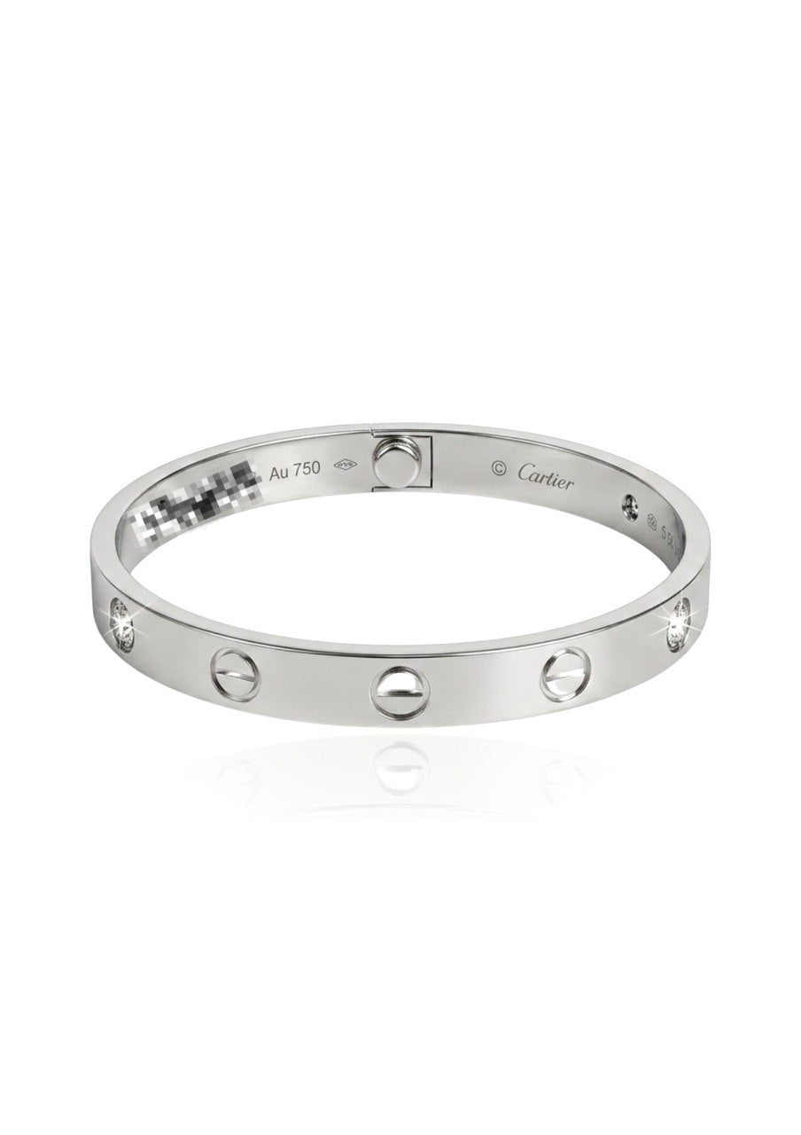 CARTIER LOVE COLLECTION WHITE GOLD BANGLE (EC00125WGBG)