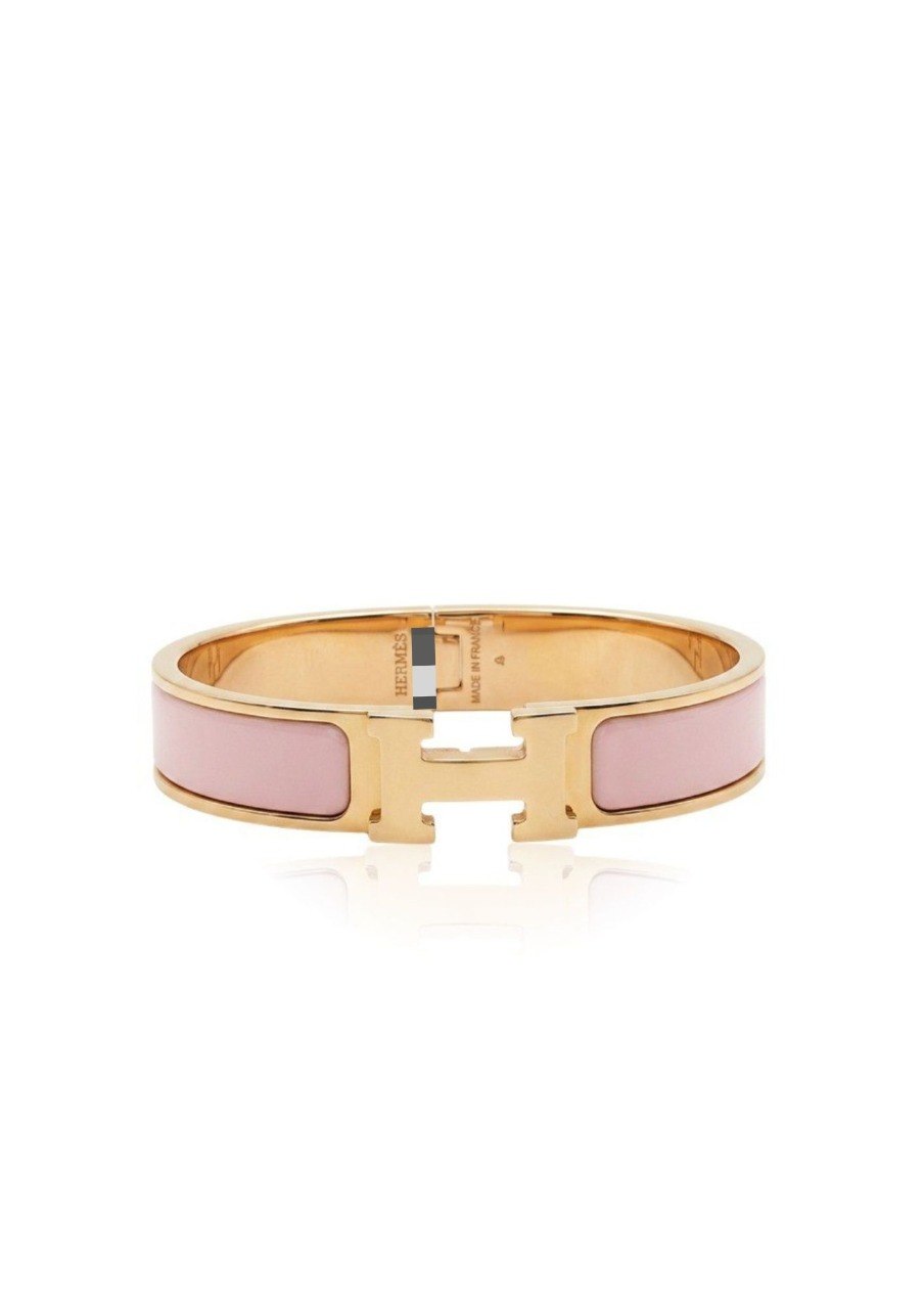 LACQUERED ENAMEL & GOLD PLATED (HERMES CLIC H) EC00110LEBG