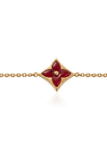 LOUIS VUITTON COLOR BLOSSOM BB BRACELET FEATURING A VIBRANT RED CORNELIAN STONE (EC00112YGB)B