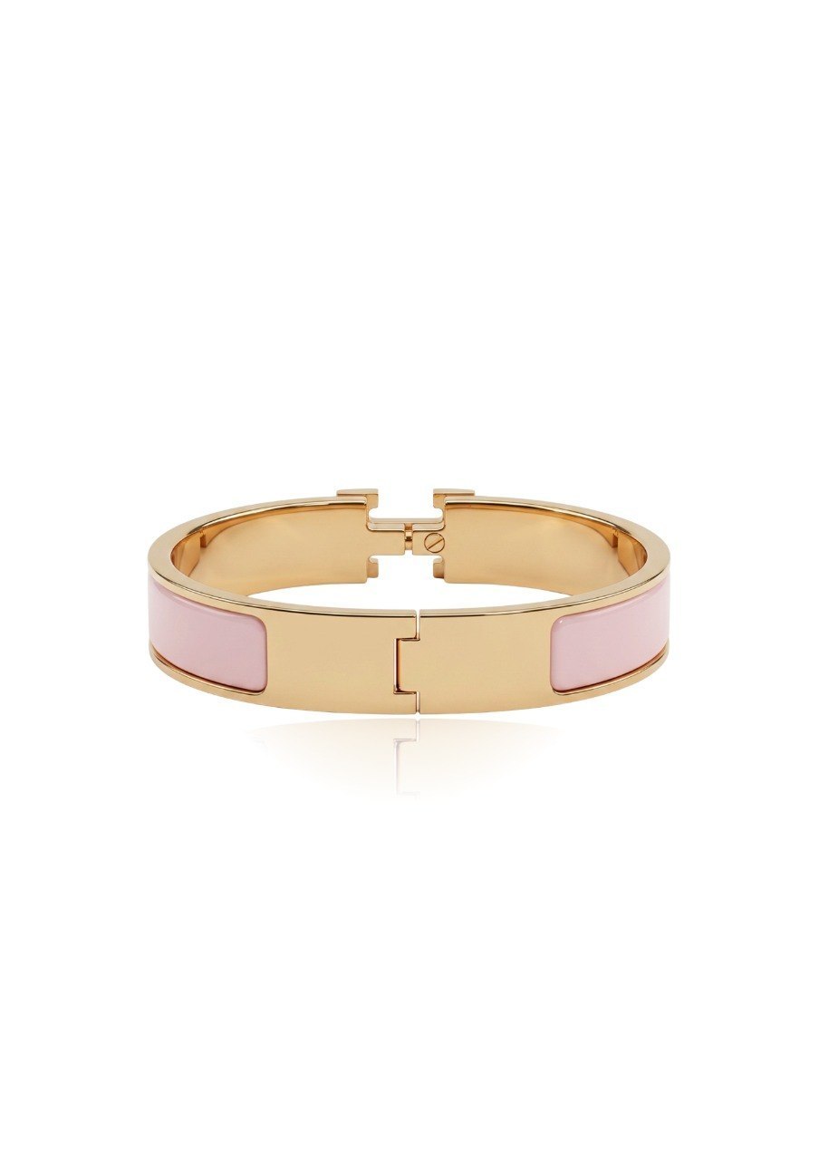 LACQUERED ENAMEL & GOLD PLATED (HERMES CLIC H) EC00110LEBG
