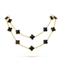 Van Cleef & Arpels Necklaces Alhambra 20 Motif 18k Yellow Gold Onyx